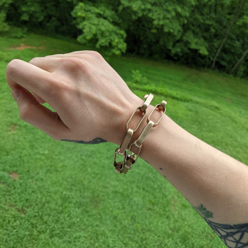 VTG Chunky Gold 2-Strand Bracelet